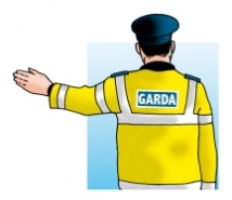 Road signs, Markings and Traffic regulations - What does this Garda signal mean?