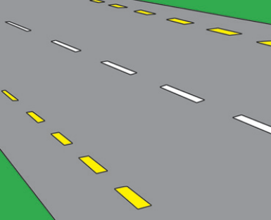 Road signs, Markings and Traffic regulations - What does the broken yellow line road marking mean?