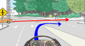 Alert driving and consideration for other road user - What should the driver do in this situation?