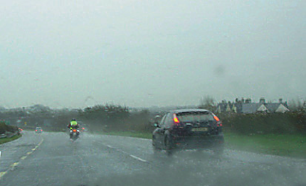 Observation and field of view - How does rain affect driving in this situation?