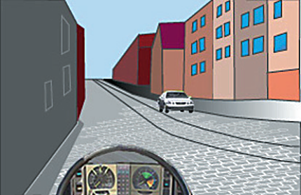 Alert driving and consideration for other road user - When driving on a road with tram lines why should a driver take extra care?